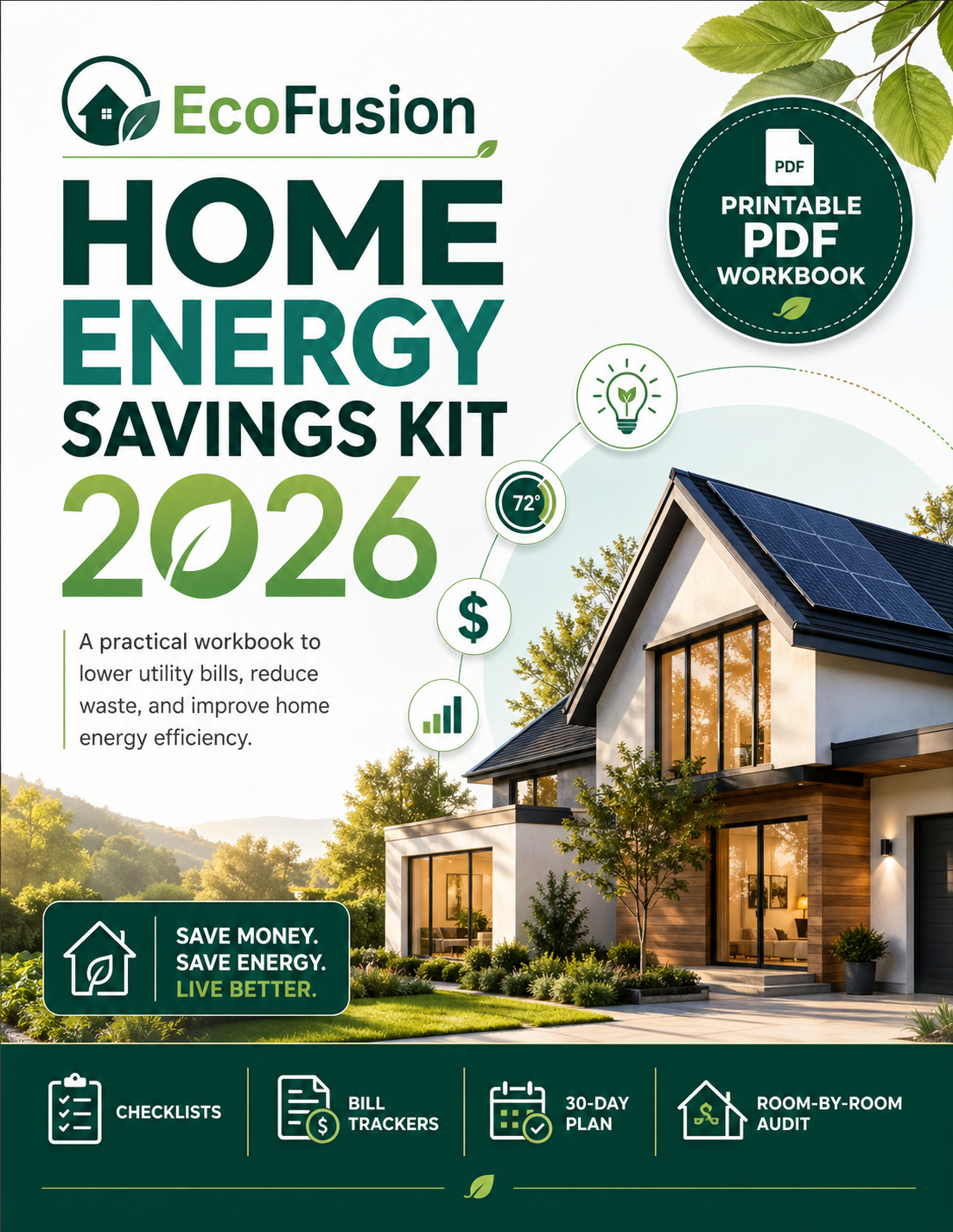 EcoFusion Home Energy Savings Kit 2026 – Printable PDF Workbook